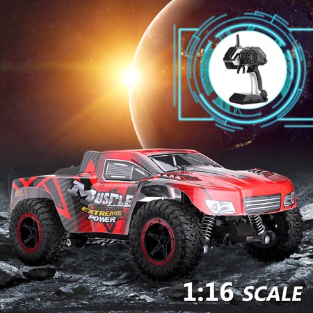 Kid Toy 1/16 RC Truck Car 42KM/h 2.4G 2WD Waterproof Monster Short Course SUV Truck Christmas Birthday Best