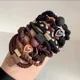 thumbnail image 2 of 5 piezas de diadema de cuero para mujer, accesorios para el cabello con cola de caballo alta, banda de goma duradera y de alta elasticidad, 2 of 6