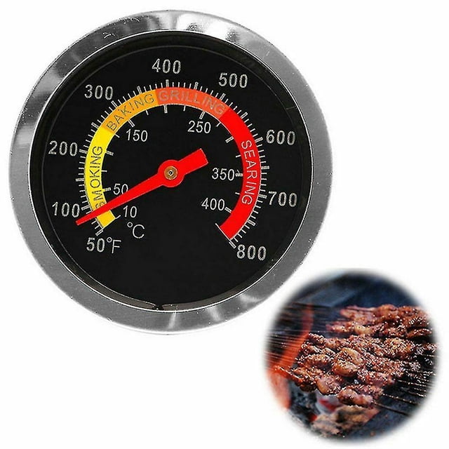 Termómetro de barbacoa de acero inoxidable con indicador de temperatura Termómetro de horno bimetálico de acero inoxidable 50-400 para barbacoa kaili Sencillez