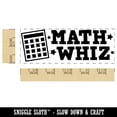 thumbnail image 2 of Math Whiz Calculator Teacher Student School Self-Inking Rubber Stamp Ink Stamper - Red Ink - Large 2-3/4 Inch, 2 of 7