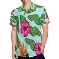 thumbnail image 4 of High Quality Hawaiian Shirts for Men Short Sleeve Aloha Beach Shirt Floral Summer Casual Button Down Shirts Blouses H4Q324, 4 of 7
