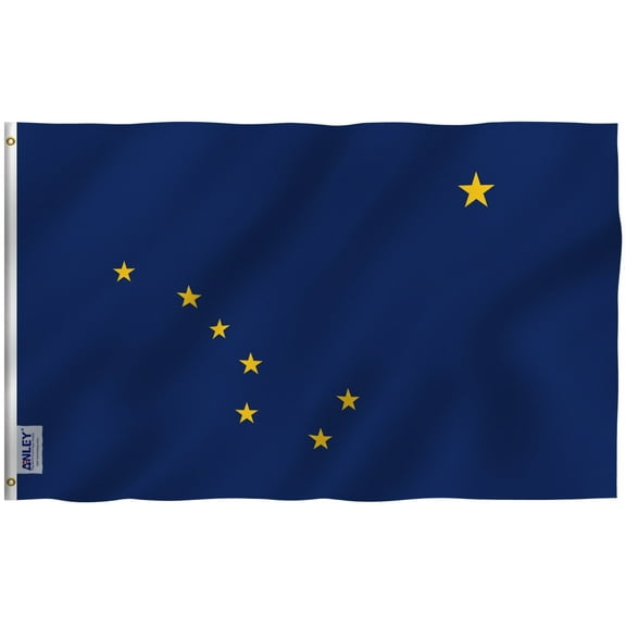 Anley Fly Breeze 3x5 Foot Alaska State Polyester Flag - Alaska AK State Flags