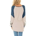 thumbnail image 2 of Chandail en Molleton à Manches Longues Raglan Imprimé Léopard pour Femmes, Chandail Ample, 2 of 2