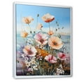 thumbnail image 2 of Designart "Watercolor Blooms Of Beige And Purple Ranunculus I" Flowers Floater Framed Wall Art Prints, 2 of 5