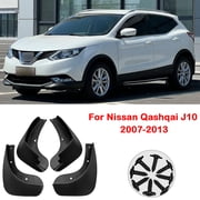 For Nissan Qashgai J10 2007-2013 No Drilling Mud Flaps, 4pc Custom Splash Guards Car Accessories For Tire Protector, Easy To Install-black