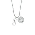 thumbnail image 2 of Delight Jewelry Silvertone Philippians 4:13 Infinity Sign Silvertone Script Initial Disc - Z - Charm Necklace, 20"+3", 2 of 4