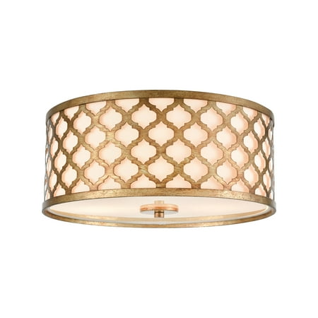 

Elk Home 15-Inch Wide Arabesque Flush Mount Traditional Bronzed Gold