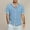 Blue, variant on Zylanna Men's Turndown Collar Shirts, Button Down Summer Short Sleeve Solid Color Breathable Casual Trouses for Men Blue Size L