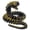 Black Gold, variant on 3D Printed Dual-Color Snake Decor with Open Mouth & Articulated   Desk Art for Office, Bookshelf, or Modern Interior Decor