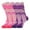 B, variant on 2 Pair Merino Wool Ski Socks Kids, Knee-high Warm Thermal Snowboard Skating Socks for Boys Girls Toddler