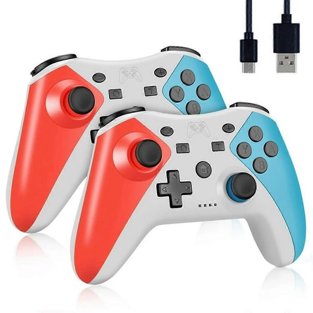 2PCS Wireless Bluetooth Controller for Pro Gamepad Compatible for Switch Pro/Oled/Lite/PC Joystick-B