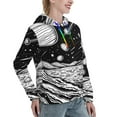 thumbnail image 6 of Kdxio Cosmic Landscape Celestial Art Print Womens Oversized Hoodies Sweatshirts Hooded Pullover Tops Sweaters Casual-X-Large, 6 of 7