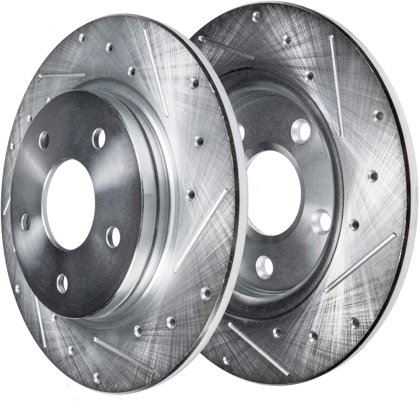 Detroit Axle - 4 Brake Rotors for Hyundai 2020-2025 Sonata 2021-2025 K5 2024-2025 Kona 2023-2025 Niro EV Drilled Slotted Disc Brake Rotors Replacement : 12.01" inch Front and 11.18" inch Rear Rotor