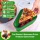 thumbnail image 2 of Recipiente de almacenamiento para pizza, paquete de pizza reutilizable con 5 bandejas, color verde, 2 of 9