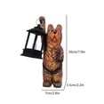 thumbnail image 3 of PRETXORVE Home Decor, Room Decor, Garden Bear Light Resin Imitation Wood Decoration Decoration Home Decoration, 3 of 9