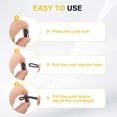 thumbnail image 4 of Uxcell Plastic Spring Cord Locks Double Hole Toggle Stopper for Drawstring Adjustment Black, 4 of 6