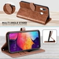 thumbnail image 6 of Compatible with Samsung Galaxy A20 Wallet Case Women Leather Flip with Wrist Strap Kickstand Magnetic Shockproof with Card Holder Protective Case for Samsung Galaxy A20 / A30 Life Tree Brown, 6 of 14