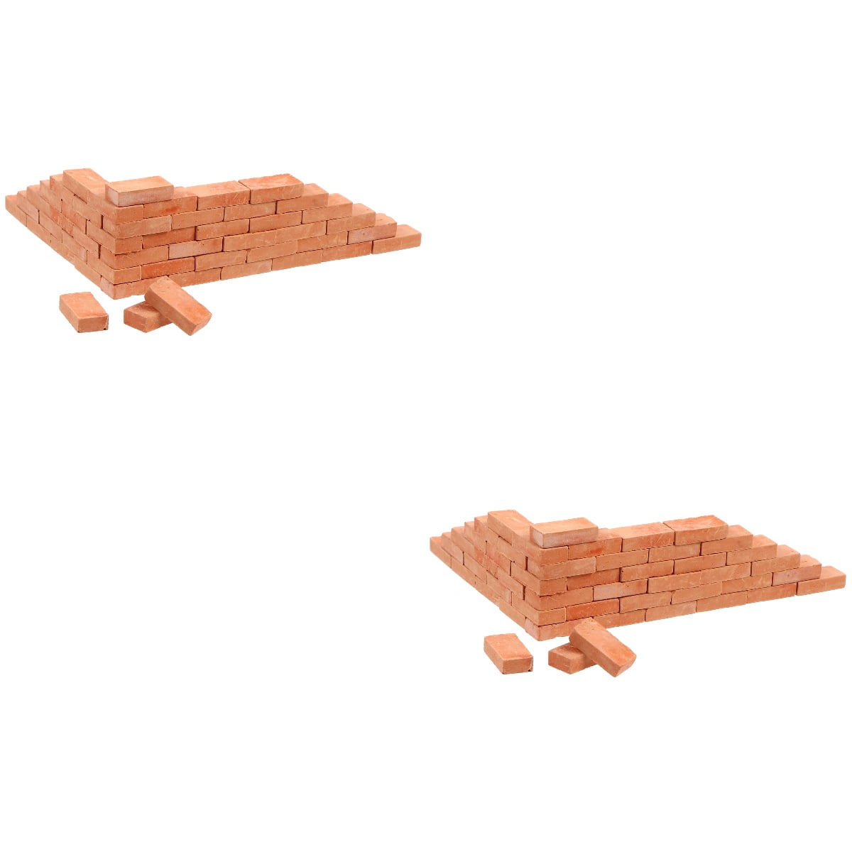 Birostiana 140pcs Miniature Bricks Blocks 80pcs Red Mini Wall Bricks 1 16  Scale 60pcs Mini Cinder Blocks 1 12 Scale Fake Bricks for Dollhouse Garden