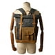 thumbnail image 4 of Mochila de viaje de lona impermeable con cera de aceite de color contrastante vintage, bolso para computadora, mochila de exterior de gran capacidad para mujer, bolso para hombre, 4 of 6