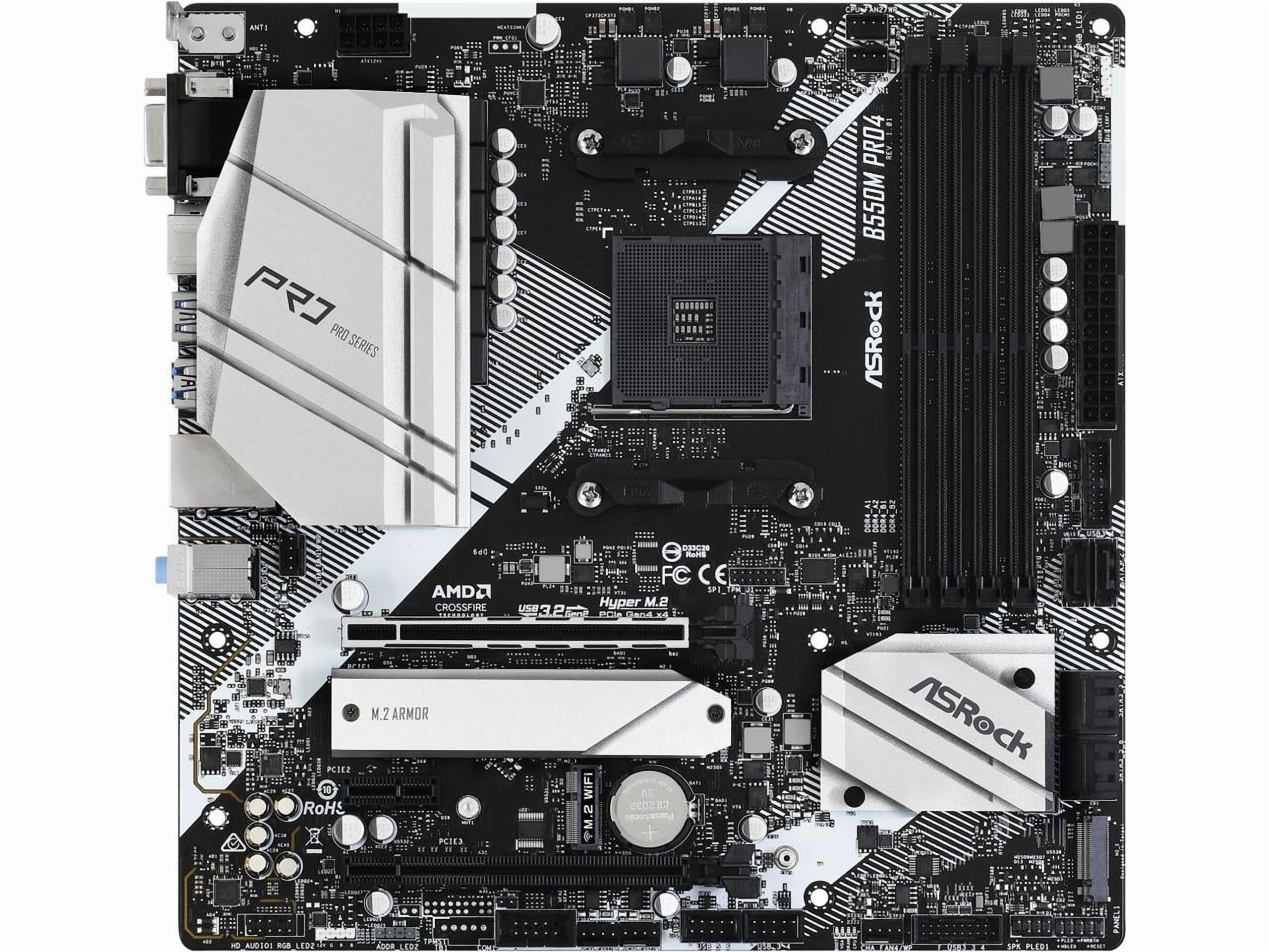 ASRock B550M PRO4 AM4 AMD B550 SATA 6Gb/s Micro ATX AMD