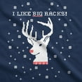 thumbnail image 2 of I Like Big Racks Funny Unisex Hunting Ugly Christmas Crew Neck Sweatshirt, 2 of 8