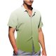 thumbnail image 1 of Mens Casual de Manga Corta Botón Abajo Camisas de Impresión Turndown Cuello Botón Camisa Poliéster, Moda de Verano Superior para Hombres Al Aire Libre, 1 of 6