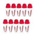 thumbnail image 3 of 10x Botellas De Jugo De Muñeco De Nieve Navidad 500ml Transparente Para Escalada Camping Bufanda Roja Blanca Bufanda blanca roja, 3 of 10