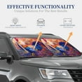 thumbnail image 4 of Kll Rooster Oil Painting Windshield Sun Shade 2-Piece Foldable Car Front Window Sunshade For Most Sedans Suv Truck- Large, 4 of 7