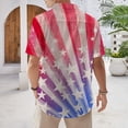 thumbnail image 4 of Ankishi American Flag Shirts for Men Star and Striped Patriotic 4th of July Button Up Shirt for Daily Wear, 4 of 8