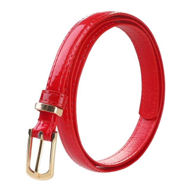 Cinturón de PU ajustable uxcell rojo cintura 32-35