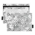 thumbnail image 2 of Ckdifva Gray Grapes Leaves Pencil Pouch 3 Ring Zipper Pencil Case Binder Pockets Clear Top Cosmetic Bag 2 Pack, 2 of 6