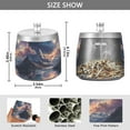 thumbnail image 2 of Yayeee Ashtray with Lid for Cigarette Smokeless Stainless Steel Home Ash Holder, Ethereal Mountain, 2 of 7