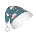 thumbnail image 2 of KLL Christmas Hats for Adults Plush Flamingo Print Santa Hat Xmas Fluffy Santa Claus Hat for Women Men, 2 of 6