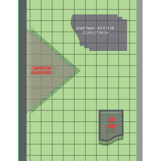 graph paper notebook 8 5 x 11 inches double sided composition graph paper paperback walmart com