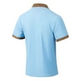 thumbnail image 5 of ZQUUVOU Men's T-Shirt Henley Turndown Collar Solid Color Short Sleeve Loose Button Pocket Blouse (Light Blue,2XL), 5 of 7