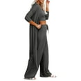 thumbnail image 2 of Women Casual Homewear 3 Pieces Set Camisole Tank Tops & Long Cardigan & Wide Leg Pants, 2 of 4