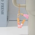 thumbnail image 3 of Ziurtnc Cup Chain Shiny Glitter Sequins Initial Shape Pendant Tumbler Charm Resin Initials Keychain with Tassel Decor Bag Accessories, 3 of 8