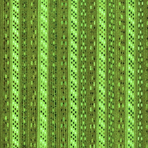 Ahgly Company Indoor Square Abstract Green Modern Area Rugs, 3' Square