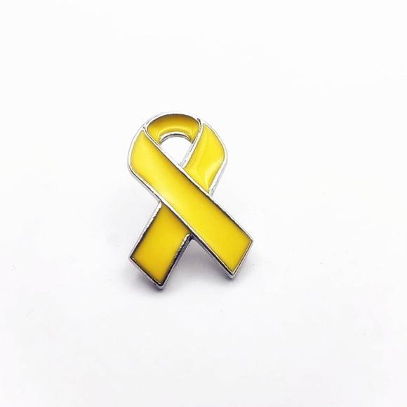 Cancer Awareness Ribbon Pin Gold Plated Official Lapel Badge for Health Education Campaign Support 100PCS