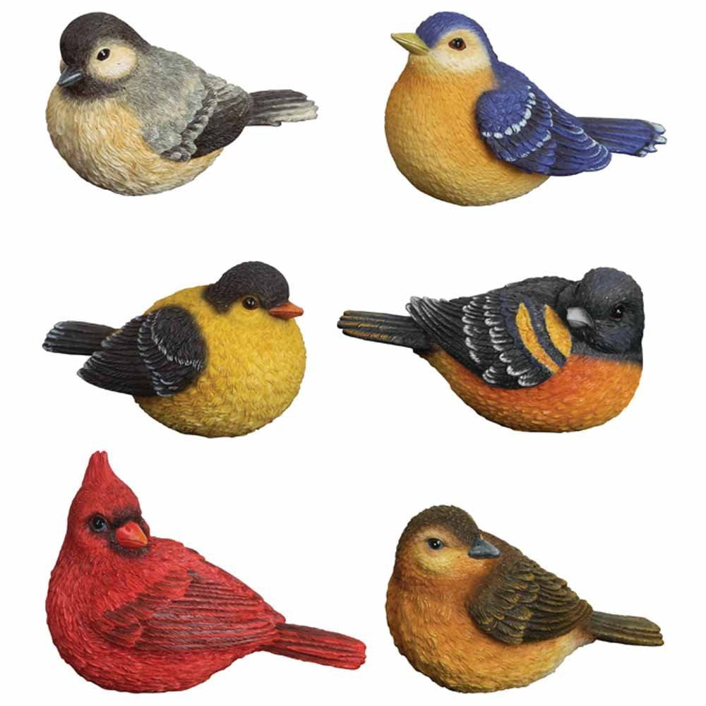 Accents CHA57119 Songbird Classic Mini Bird Figurine, Set of 6 mini bird figurine By Carson Home
