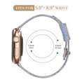 thumbnail image 4 of Recoppa Compatible with Apple Watch strap, fabric nylon woven replacement strap with leather lining and snap closure for iWatch Series 7/6/5/4/3/2/1 SE", 4 of 7