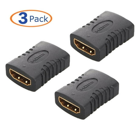 - 3 X HDMI Female to Female Coupler Extender Adapter Connector F/F HDTV HDCP 1080P
