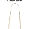 thumbnail image 5 of 2pcs Tongue Scraper Stainless Steel U Shape Tongue Cleaner for Oral Care Hygiene (Gold), 5 of 5