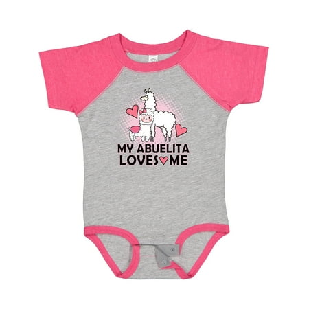

Inktastic My Abuelita Loves Me Baby Llama Gift Baby Girl Bodysuit