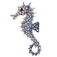 thumbnail image 2 of Prettyia Fashion Bling Rhinestone Crystal Lovely Sea Horse Animal Broche Pin Azul Yuyangstore Pin de broche de caballo de mar, 2 of 8