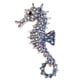 thumbnail image 2 of Broche de cristal de imitación Zulema caballo azul Pin de broche de caballo de mar, 2 of 8
