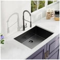 thumbnail image 2 of 27 Inch Farmhouse Undermount Kitchen Sink,18 Gauge Stainless Steel Kitchen Sink with Chrome Bottom Grid and Strainer Drain,Gunmetal Black, 2 of 6