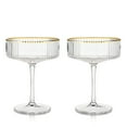 thumbnail image 6 of Viski Meridian Coupe Glasses for Home Bar, Wedding Gifts, 11.5 oz Set of 2, 6 of 8