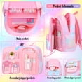 thumbnail image 3 of Mochila Jcobvig Rainbow para niñas y niños, viajes escolares, rosa, 3 of 9