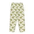 thumbnail image 5 of Naloa Green Snake Print Women’s Ultra-Soft Comfy Pajama Lounge Pants with Pockets & Drawstring, 5 of 8